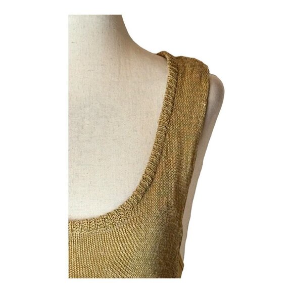 Zara Knit Tan Scoop Neck Maxi Slip Lined Tank Dress‎ Size L - Picture 6 of 12